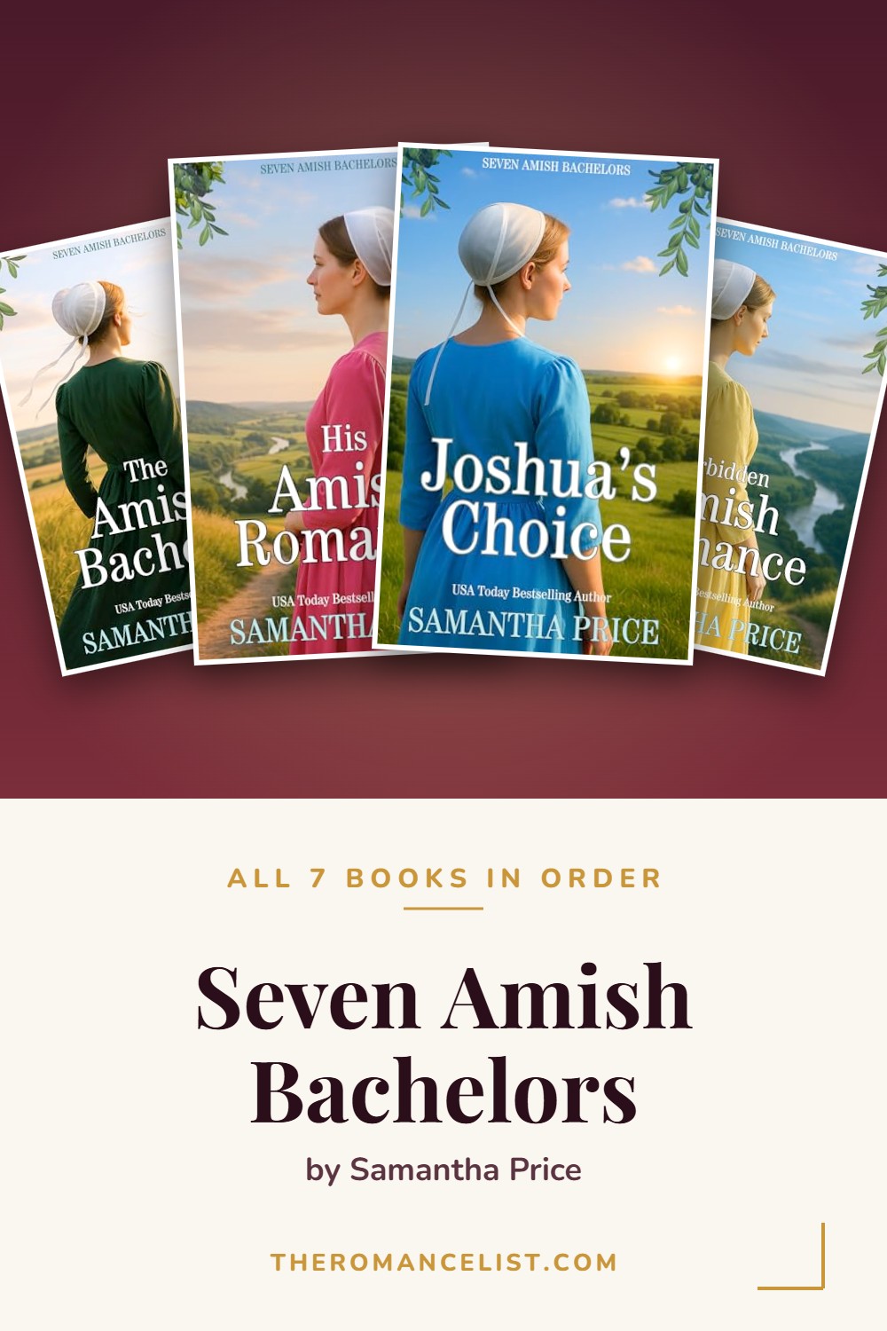 Seven Amish Bachelors by Samantha Price — books in order