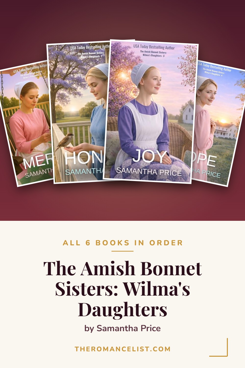 The Amish Bonnet Sisters: Wilma's Daughters by Samantha Price — books in order