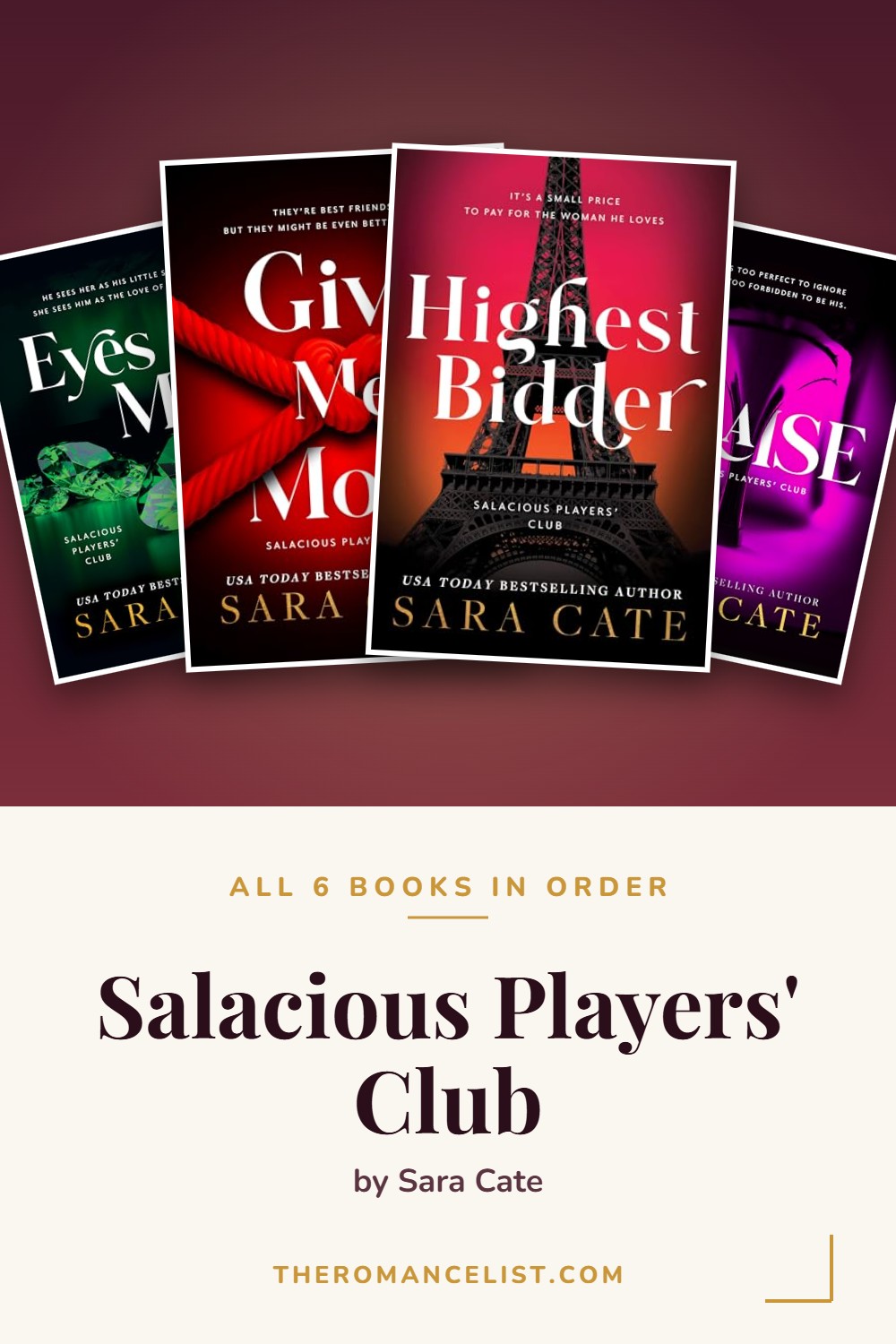 Salacious Players' Club by Sara Cate — books in order