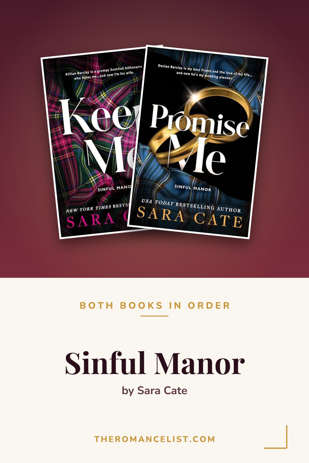 Sinful Manor by Sara Cate — books in order