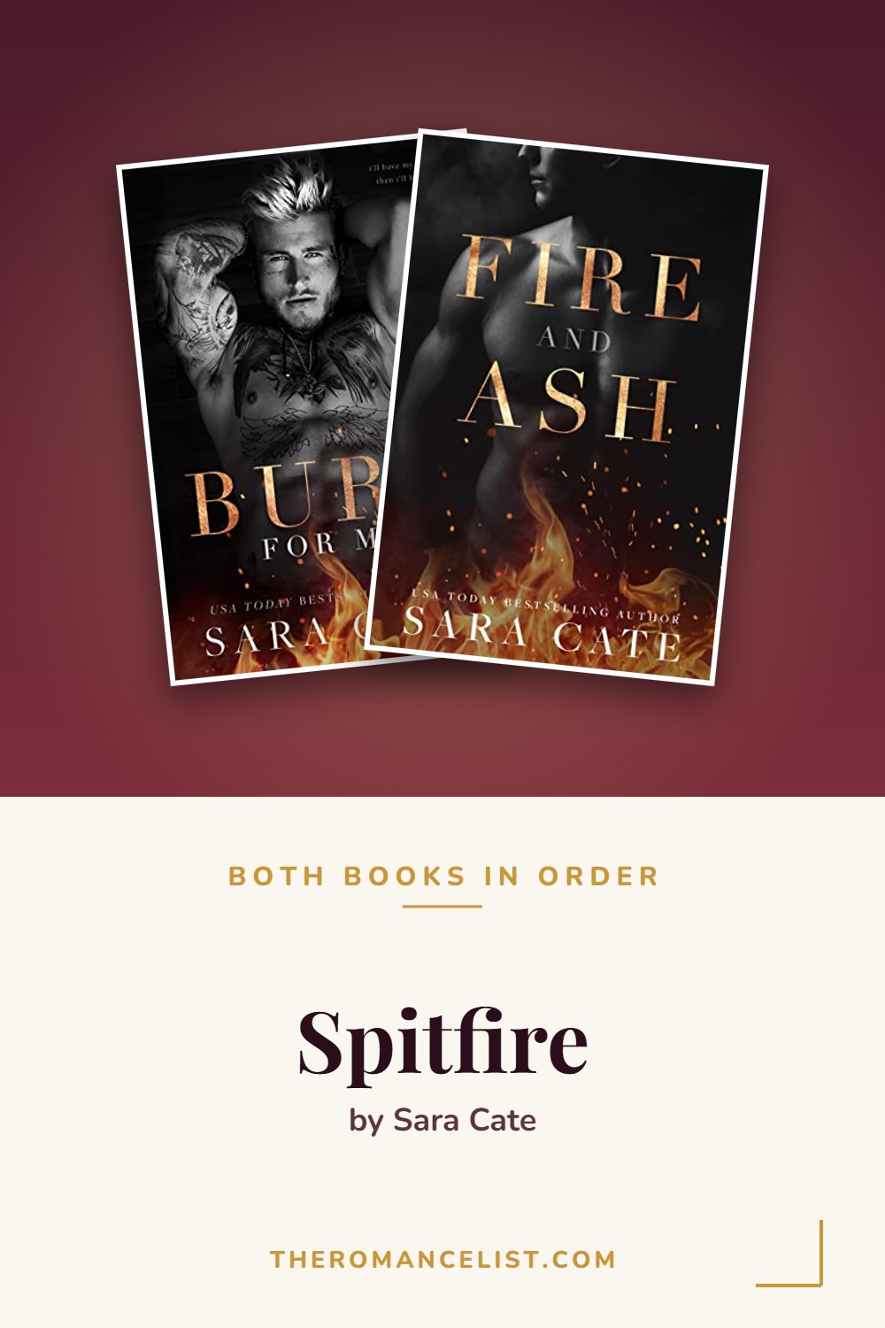 Spitfire by Sara Cate — books in order