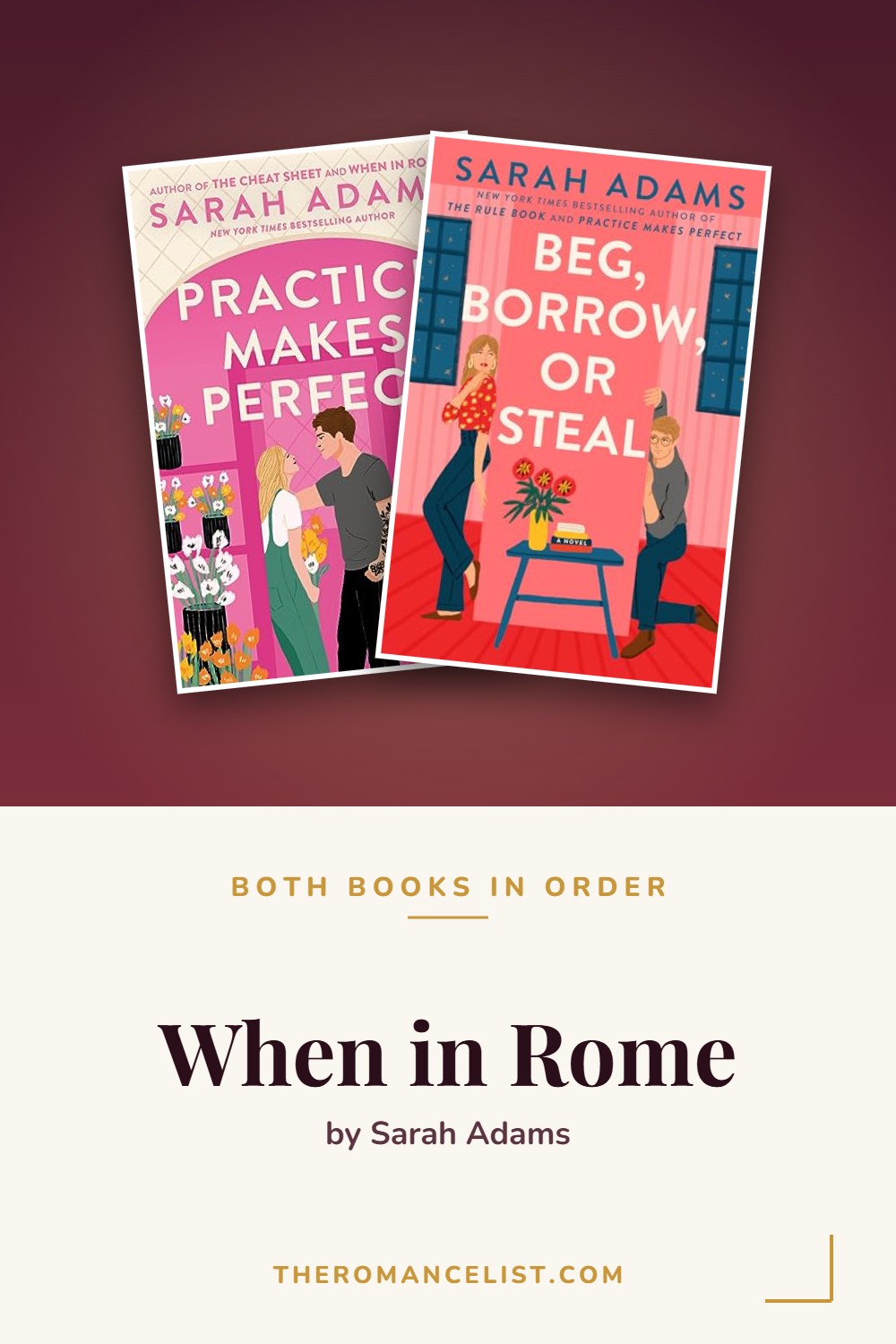When in Rome by Sarah Adams — books in order