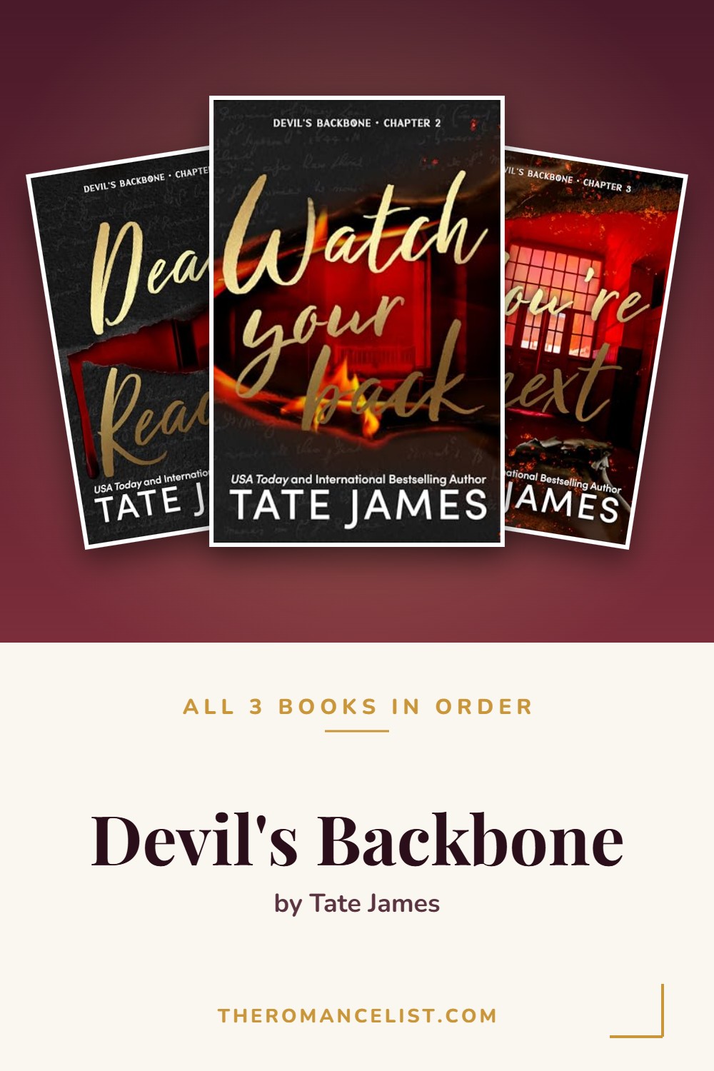 Devil's Backbone by Tate James — books in order