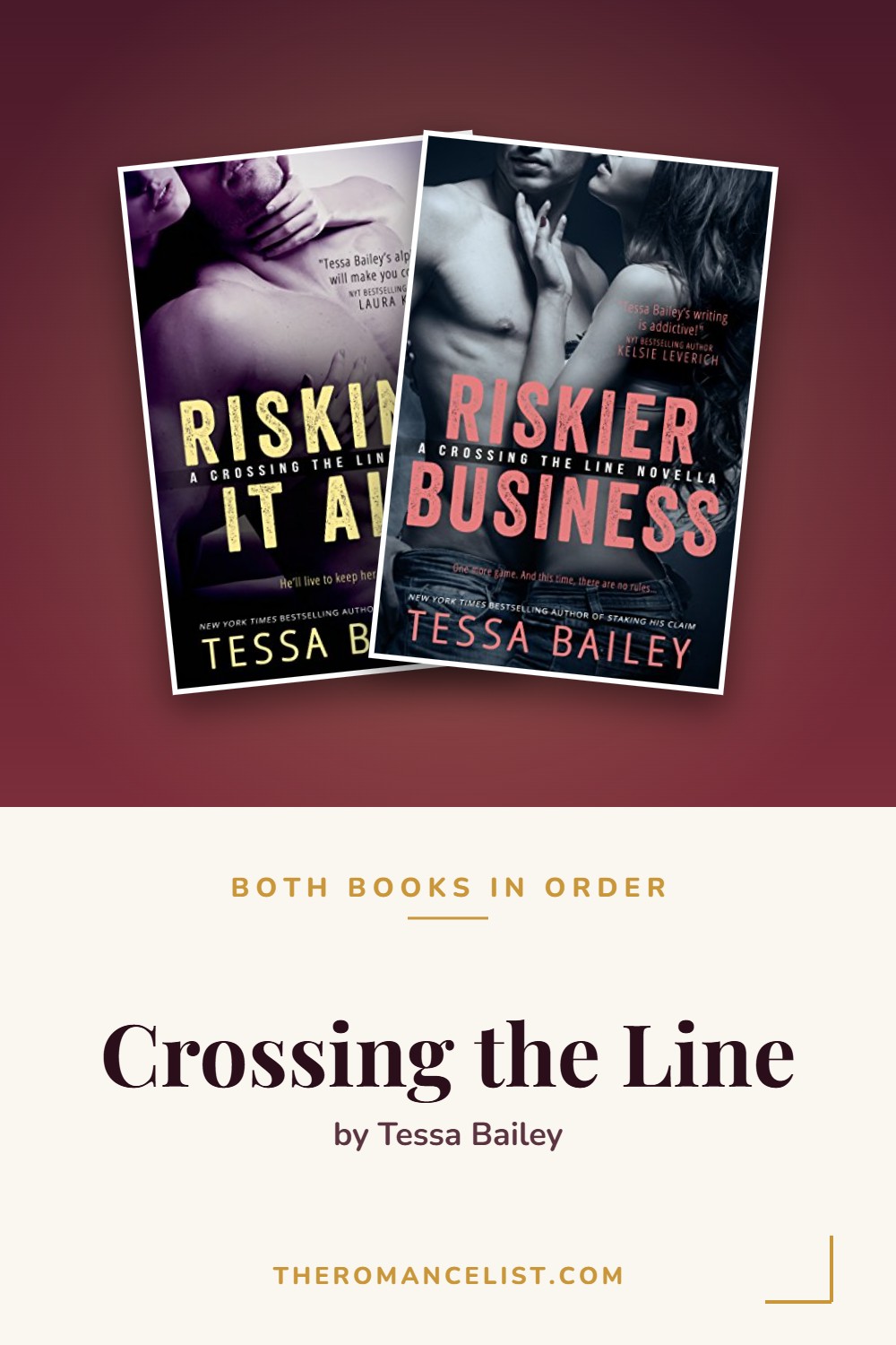 Crossing the Line by Tessa Bailey — books in order