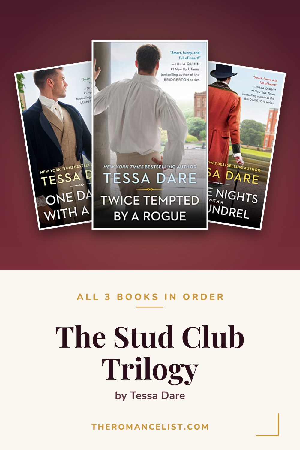 The Stud Club Trilogy by Tessa Dare — books in order