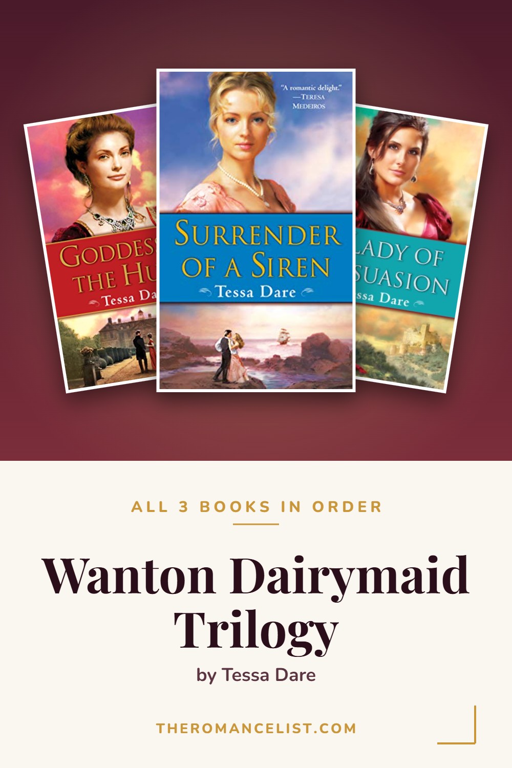Wanton Dairymaid Trilogy by Tessa Dare — books in order
