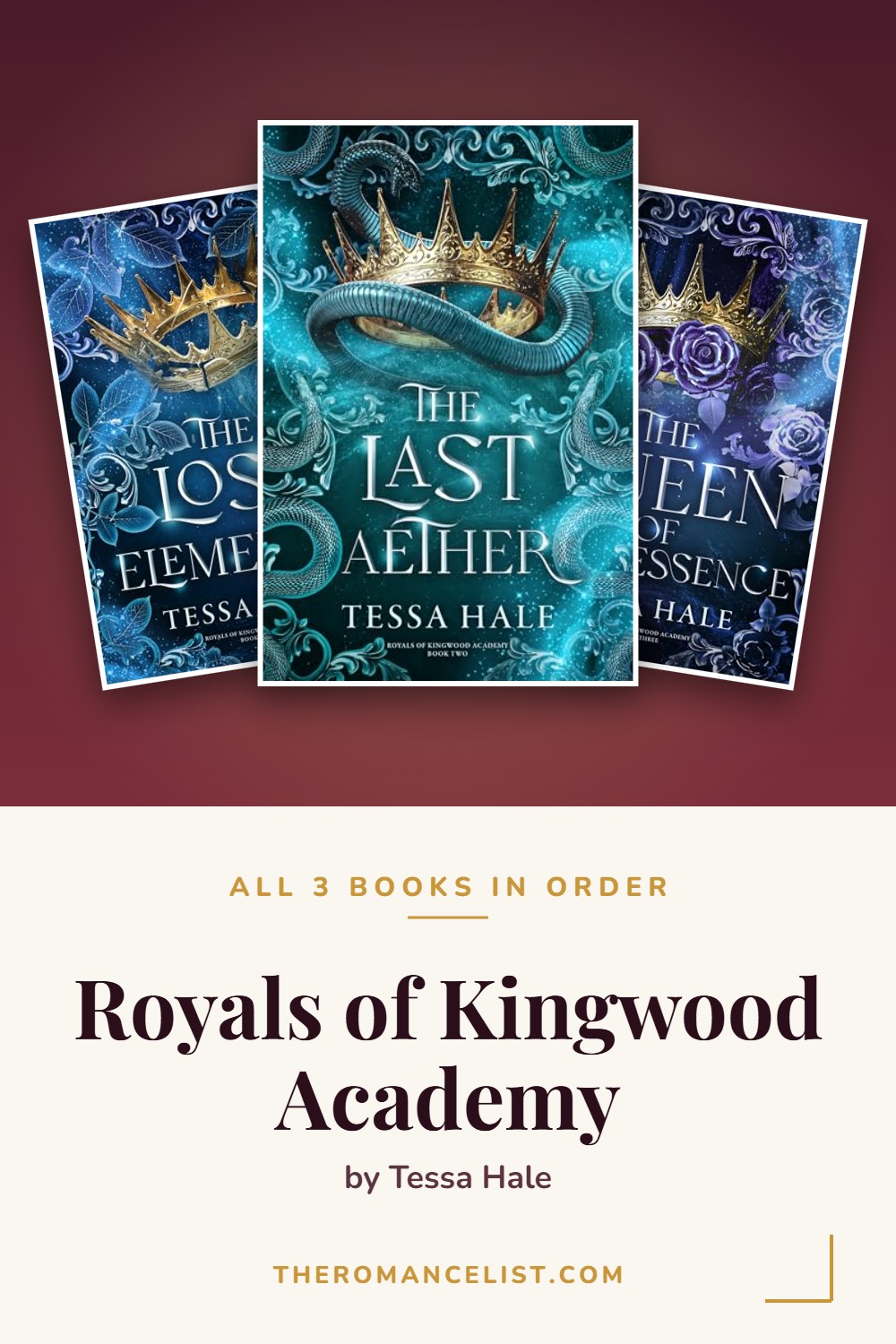 Royals of Kingwood Academy by Tessa Hale — books in order