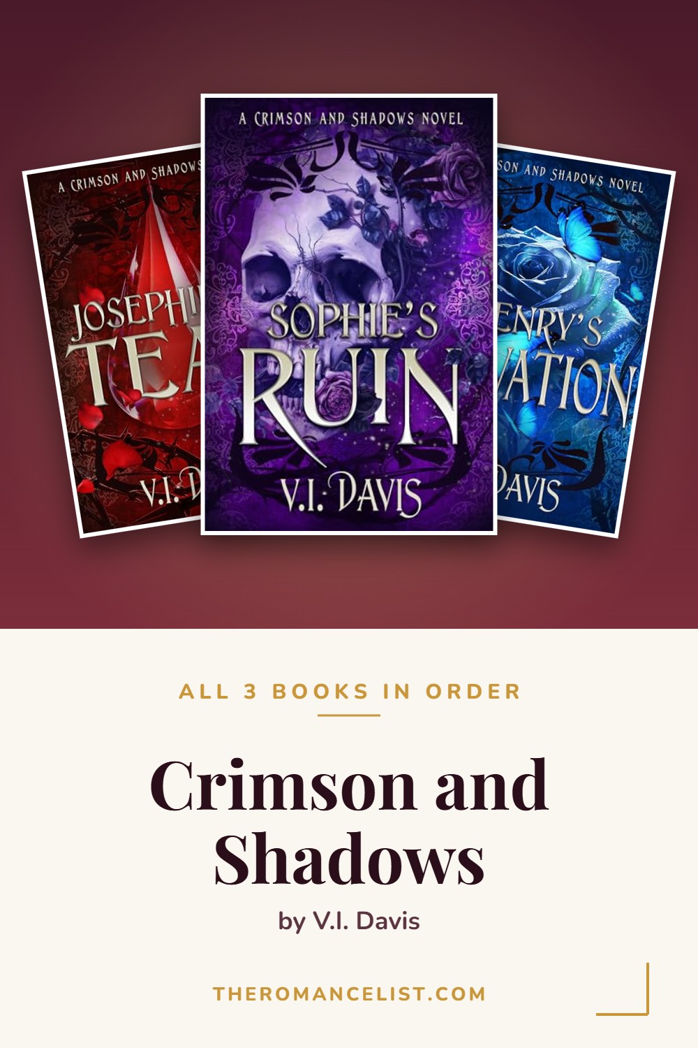 Crimson and Shadows by V.I. Davis — books in order