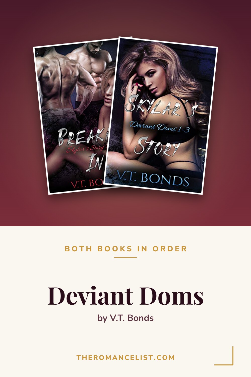 Deviant Doms by V.T. Bonds — books in order