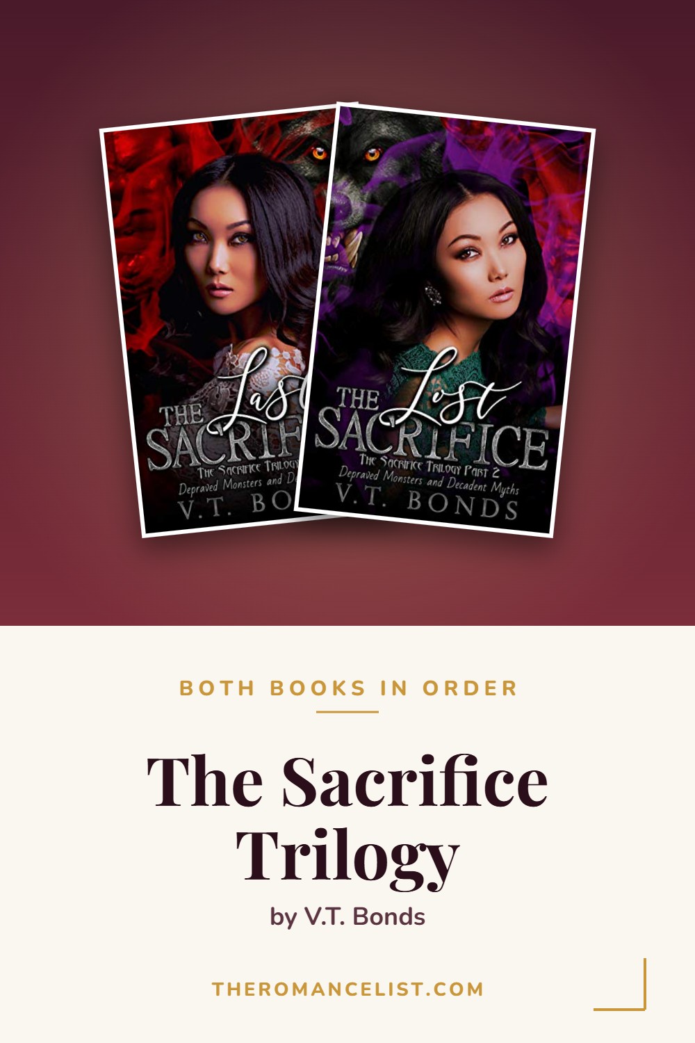 The Sacrifice Trilogy by V.T. Bonds — books in order