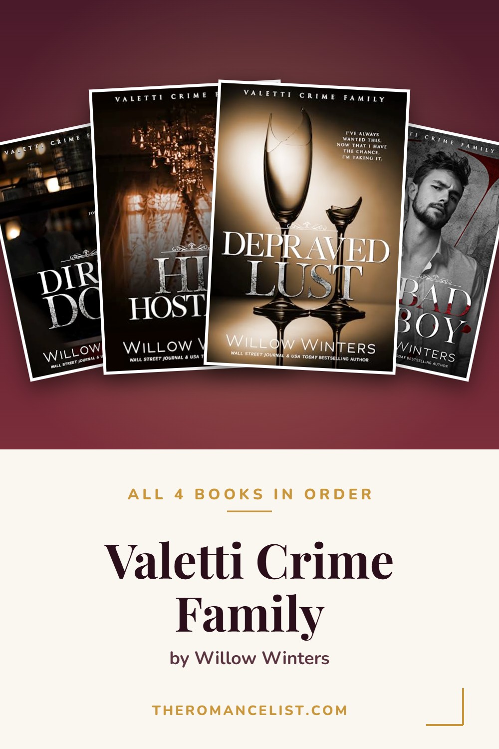 Valetti Crime Family by Willow Winters — books in order